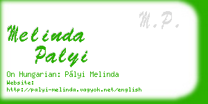 melinda palyi business card