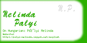 melinda palyi business card